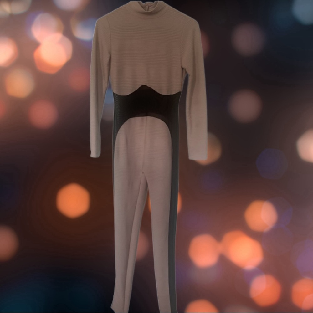 Taupe and Black Jumpsuit